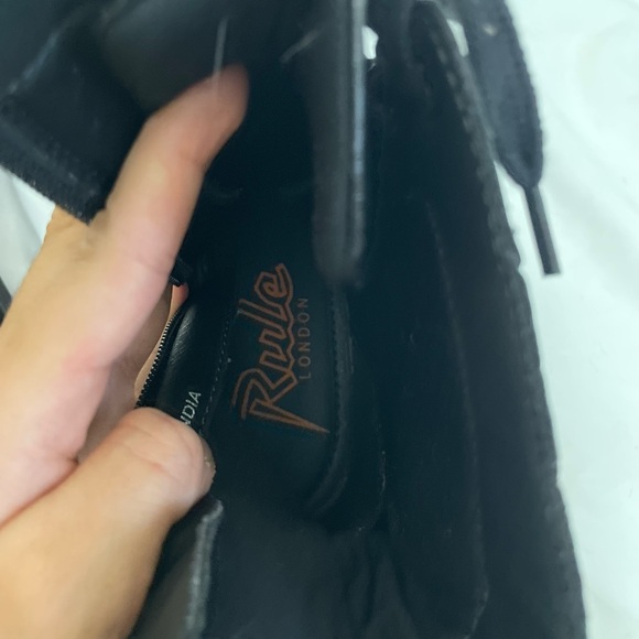 Rule London Leather Chunky Lace Up Boots Size 8 - Picture 8 of 11